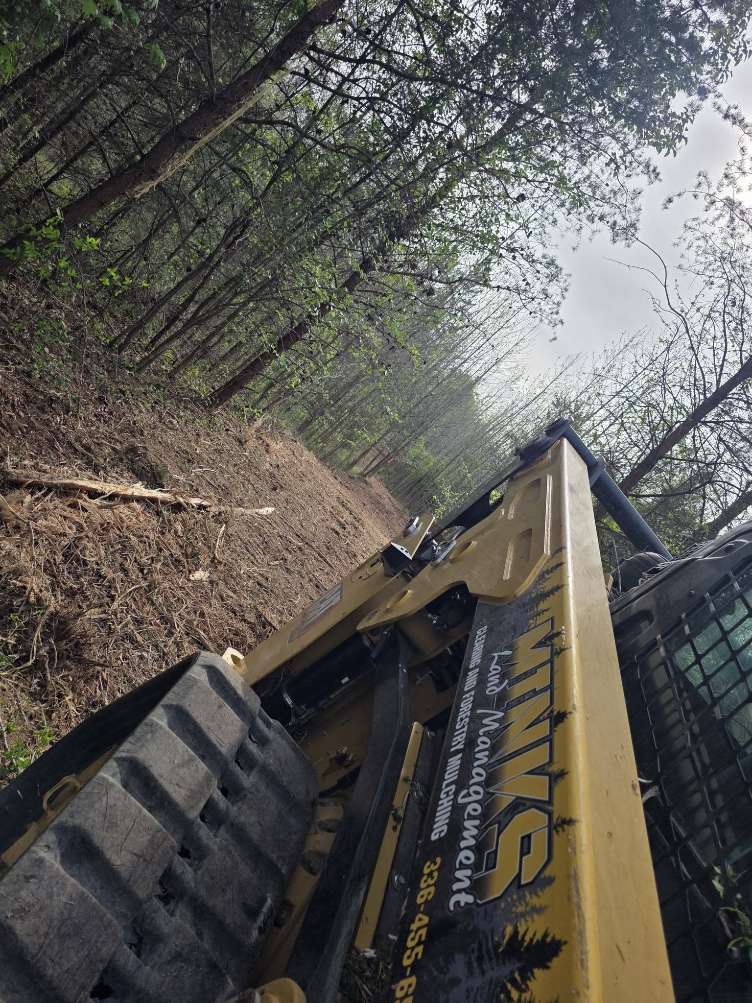 Branded mulcher action shot