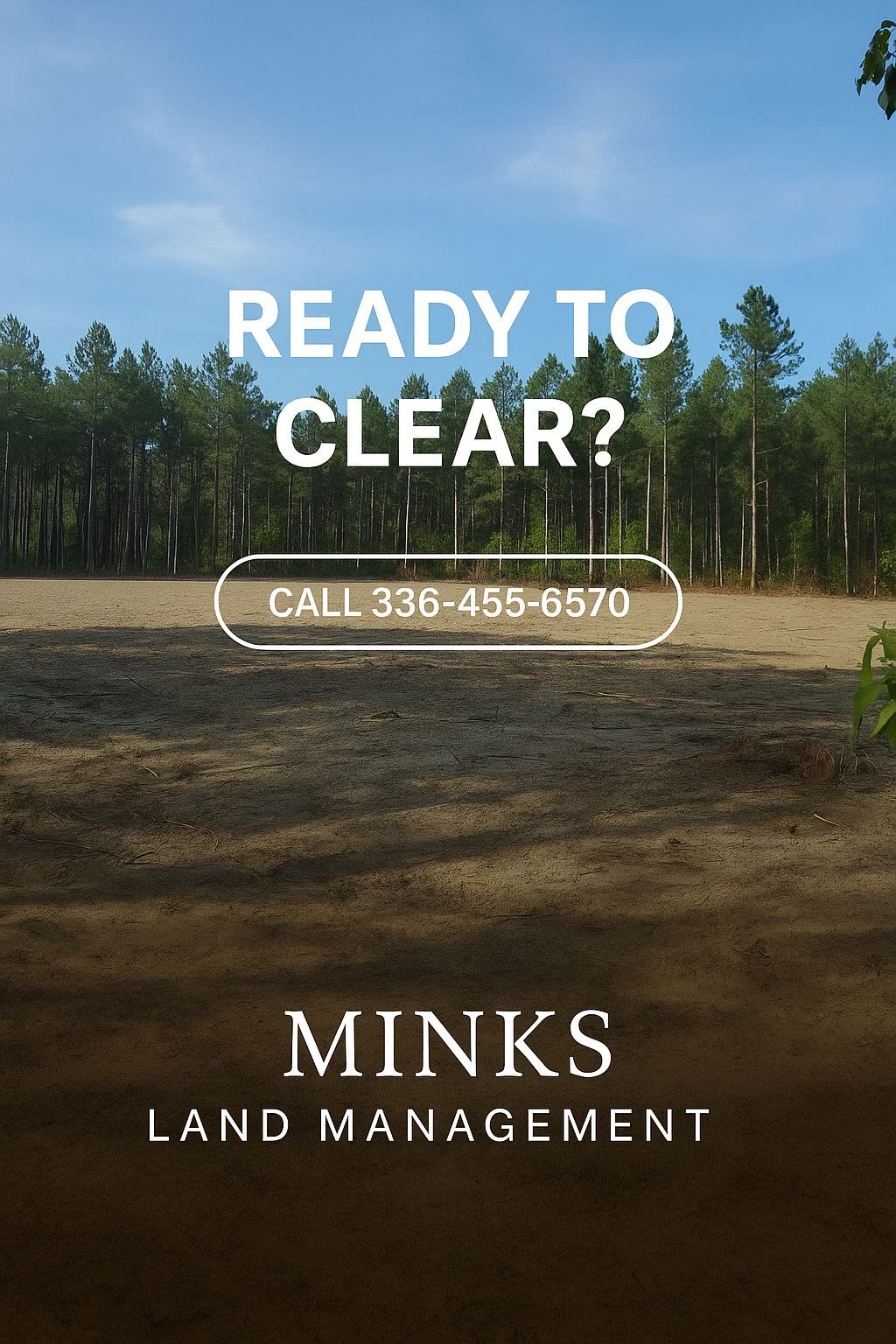 Ready to clear promotional image for land management
